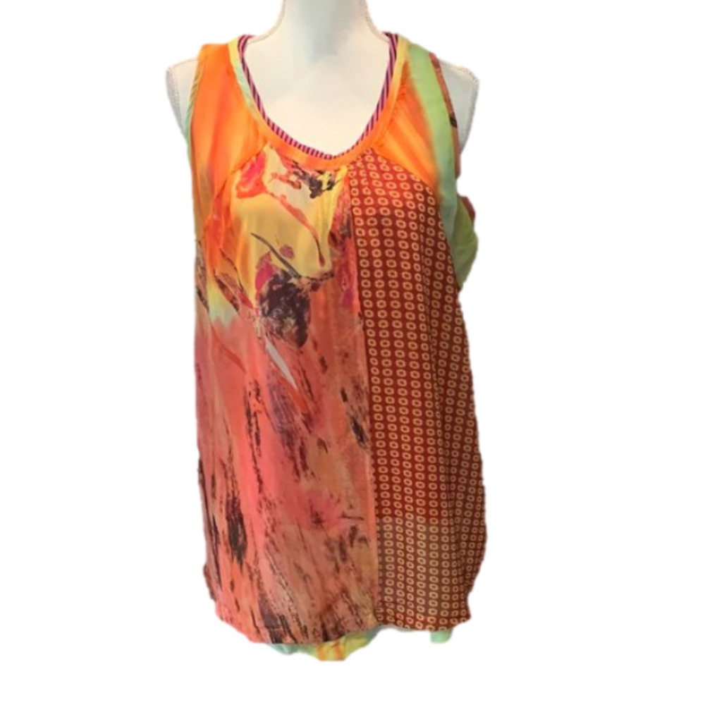 Mirror IMAGE Bold and Colorful Sleeveless Layered Top